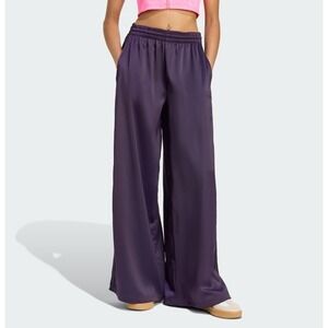 adidas Women's Purple Wide-Leg Track Pants